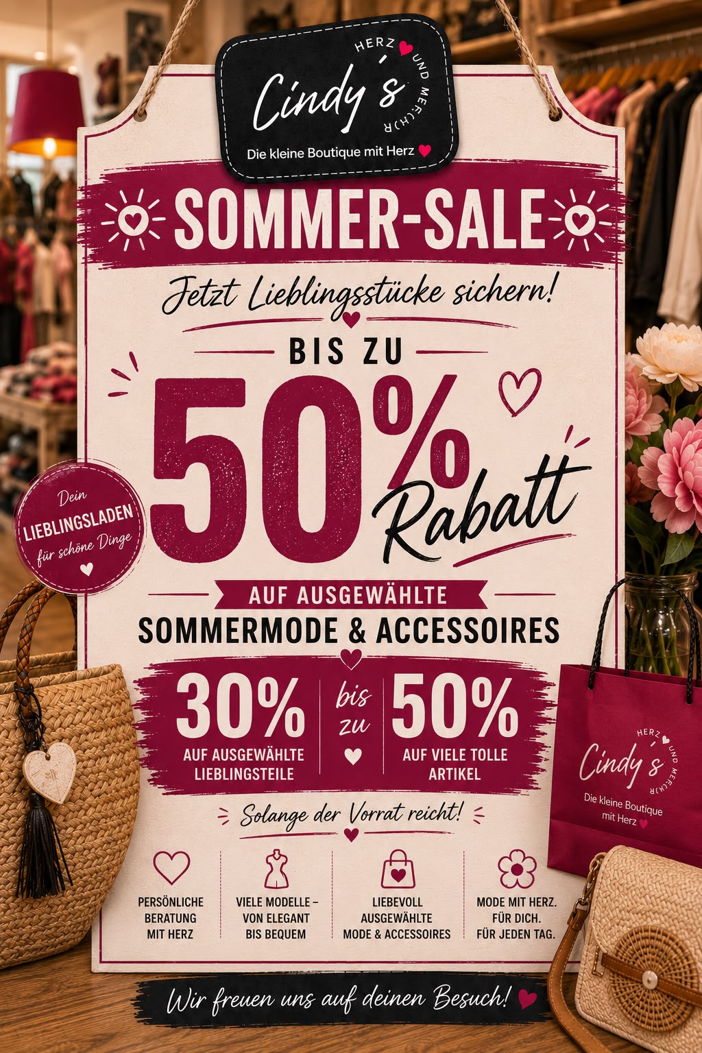 Sommer-Sale mit bis zu 50 Prozent Rabatt auf Sommermode und Accessoires